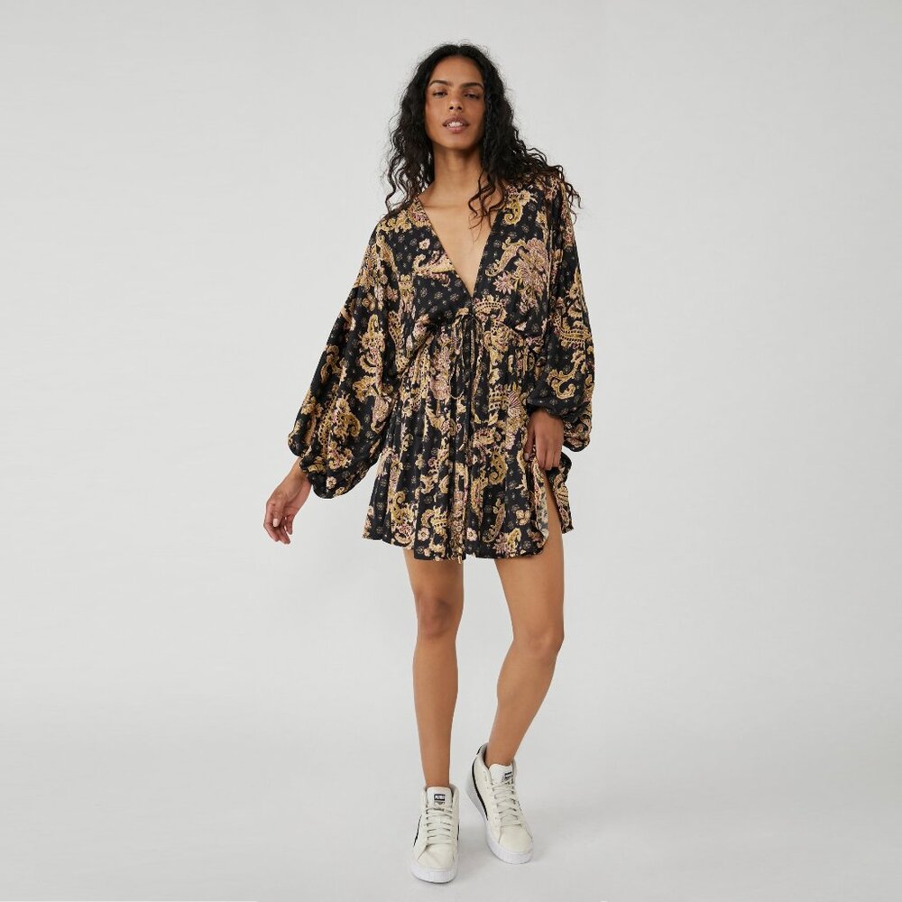Free People Arzel Printed Mini Dress NWOT - Picture 1 of 11